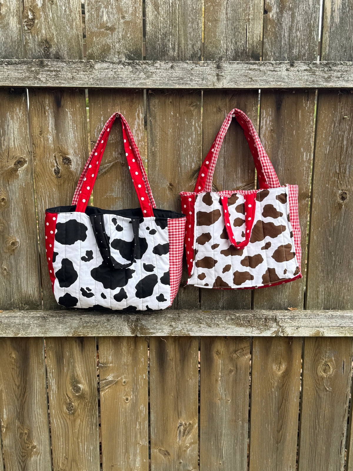 Cow tote bag-Brown