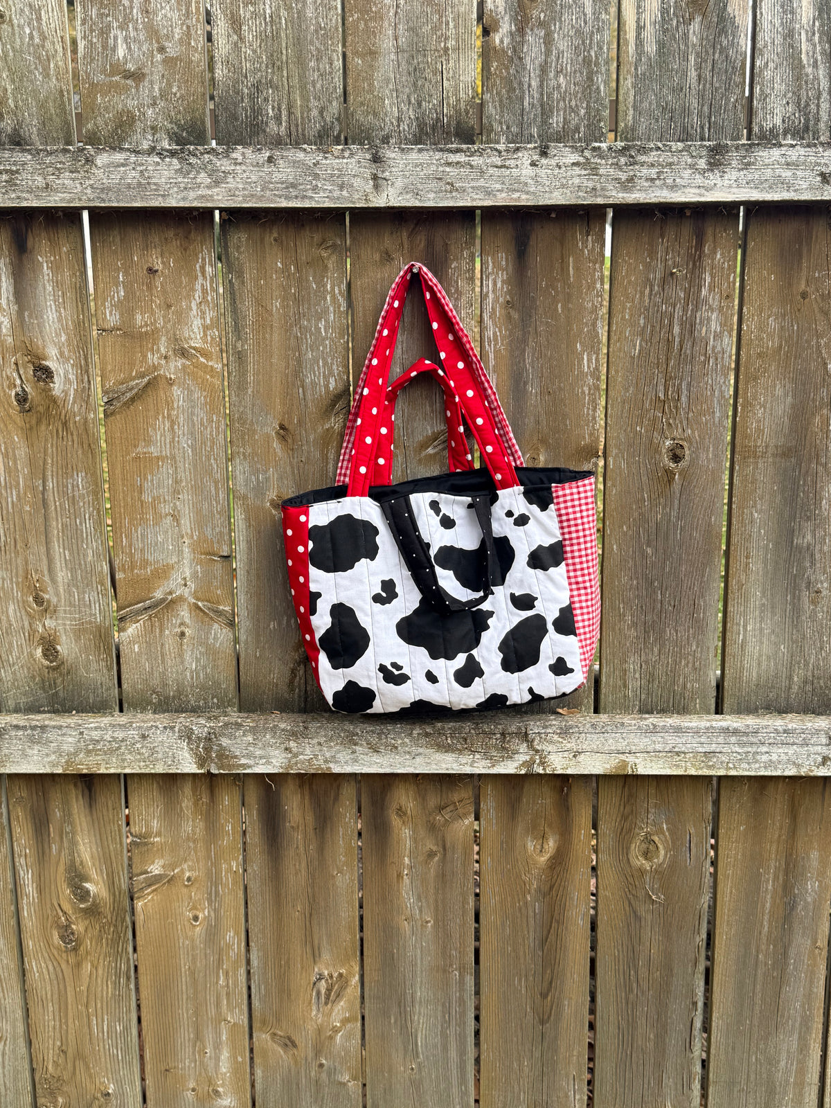 Cow tote bag-black