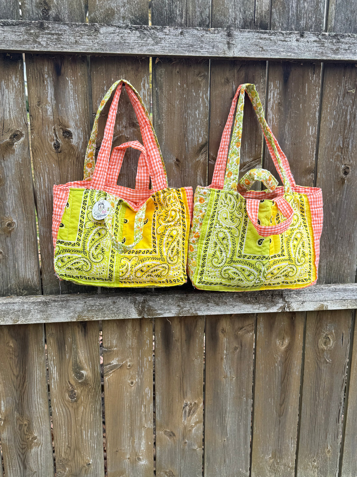 Bandana bag green/yellow
