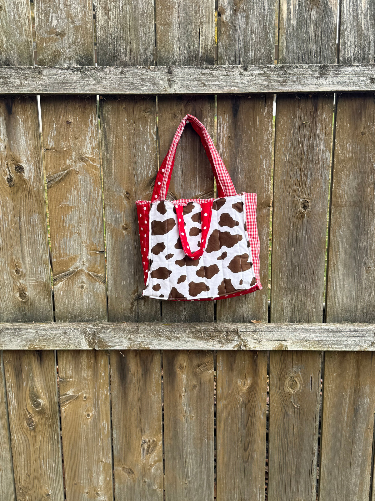 Cow tote bag-Brown