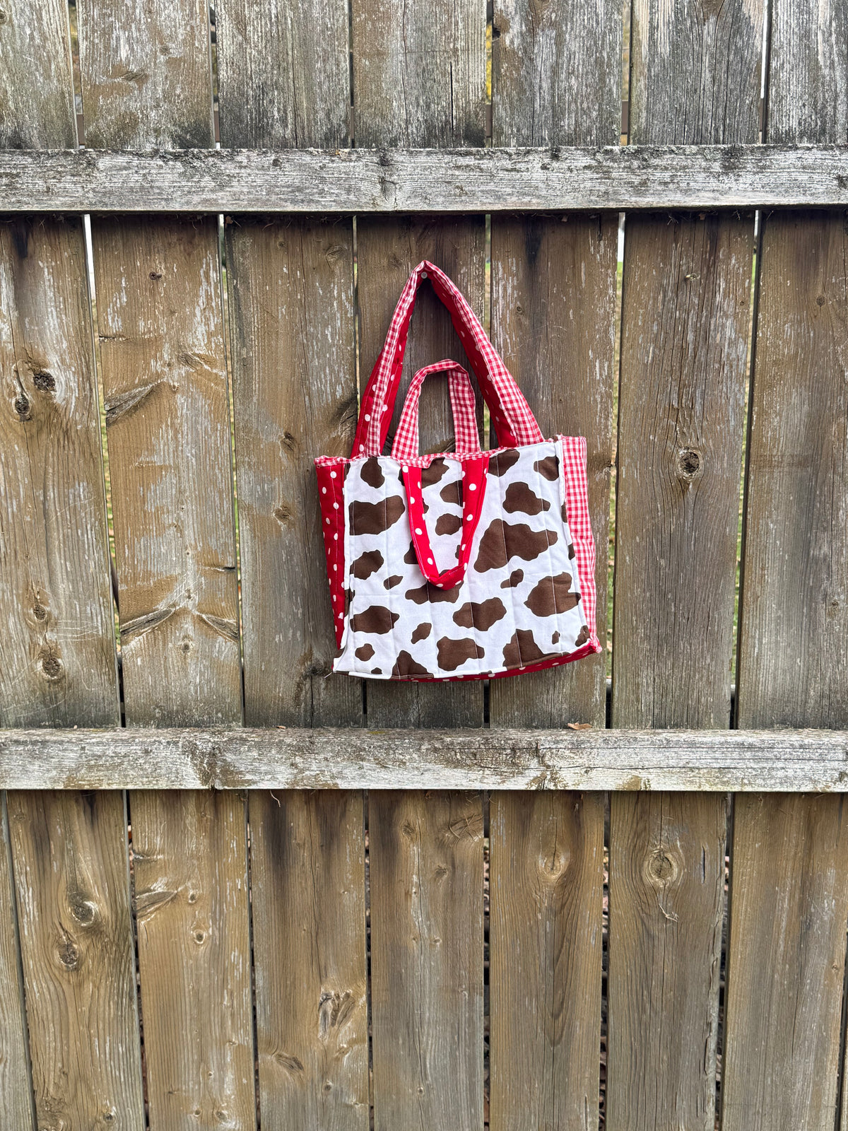 Cow tote bag-Brown