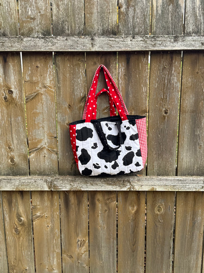 Cow tote bag-black