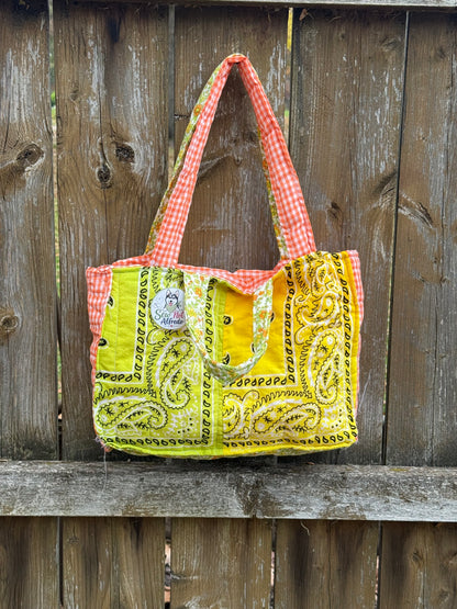 Bandana bag green/yellow