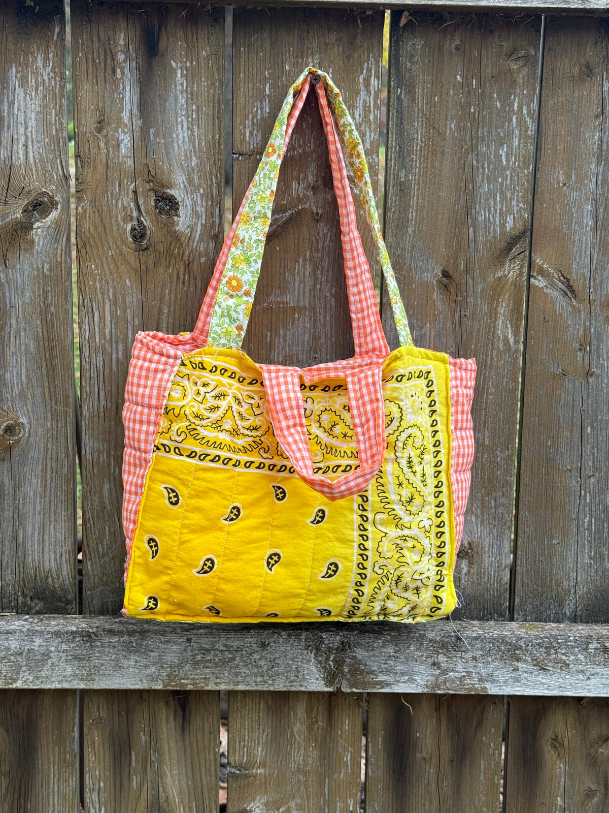 Bandana bag green/yellow