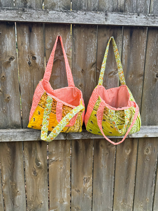 Bandana bag green/yellow